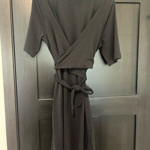 Lululemon Classic Cotton Wrap Front T-shirt Dress
